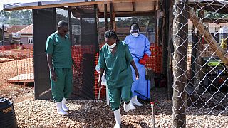 Uganda'da Mubende Bölge Sevk Hastanesi'nin Ebola izolasyon bölümü