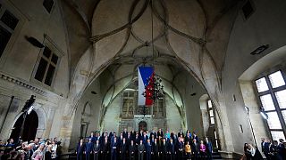 Участники заседания Европейского политического сообщества в Праге 