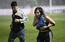 Arjantin'deki stadyumda yaşanan panikten bir kare