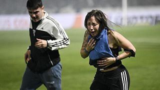 Arjantin'deki stadyumda yaşanan panikten bir kare