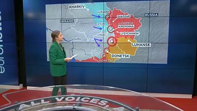 La giornalista Sasha Vakulina spiega la mappa della guerra.