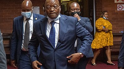 ARQUIVO - Jacob Zuma, numa sessão do Supremo Tribunal de Pietermaritzburg, em Janeiro de 2022