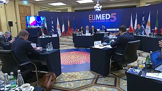 Los ministros del EUMED 5 reunidos en Pafos, Grecia