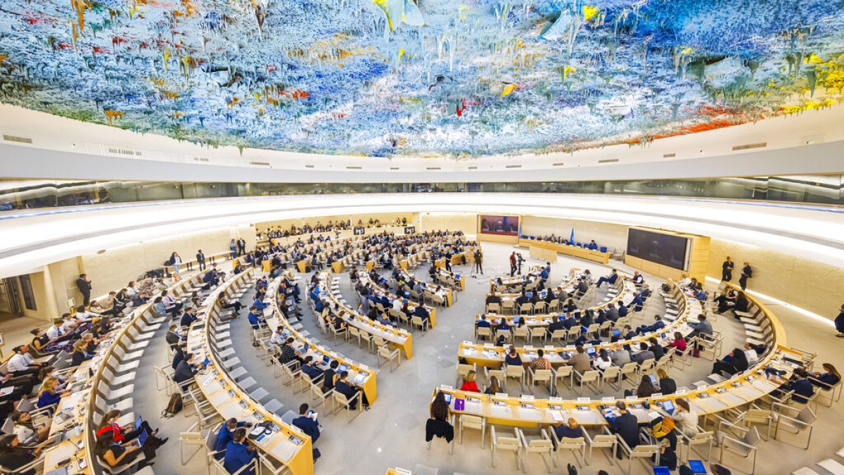  افتتاح الدورة الخمسين لمجلس حقوق الإنسان، في المقر الأوروبي للأمم المتحدة في جنيف، سويسرا، 13 يونيو 2022.
