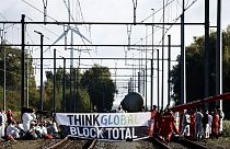 Blockade von TotalEnergies in Belgien - in Feluy unweit von Brüssel