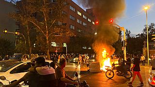 Un momento delle proteste in Iran