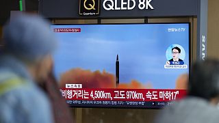 Tévéfelvétel az október 4-i rakétakilövésről