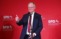 Stephan Weil (SPD), Ministerpräsident von Niedersachsen, feiert den Sieg bei der Landtagswahl