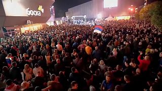 Banja Luka: Proteste gegen die Wahlergebnisse in Repbulika Srpska
