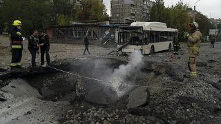 Auch die ukrainische Stadt Dnipro am gleichnamigen Fluss wurde bombardiert