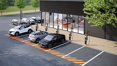 Renault's e-mobility services unit Mobilize plans to open 200 EV fast charging stations by mid-2024 in Europe. Renault's e-mobility services unit Mobilize plans to open 200 EV fast charging stations by mid-2024 in Europe.