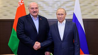 Belarus Cumhurbaşkanı Aleksandr Lukaşenko ile Rusya Devlet Başkanı Putin
