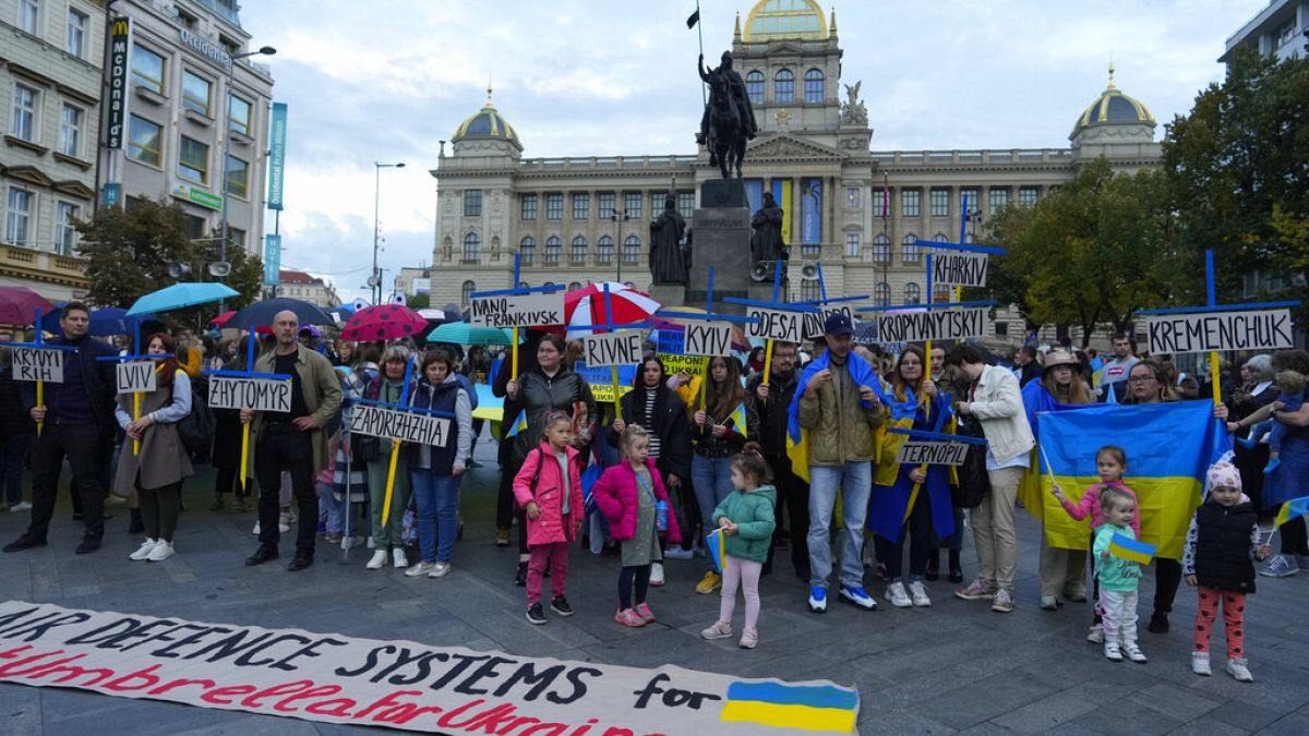 Anti-Russland-Demonstration in Prag am Montag 10.10.2022