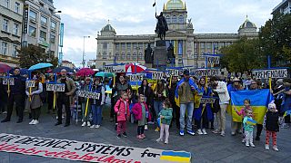 Anti-Russland-Demonstration in Prag am Montag 10.10.2022