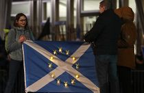 Σημαία της Σκωτίας με τα αστέρια της ΕΕ