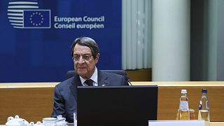 Nikosz Anasztasziadisz az Európai Tanács ülésén
