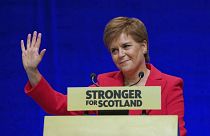 Schottlands Ministerpräsidentin Nicola Sturgeon auf einem Parteitag in Aberdeen