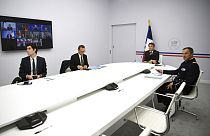 Эмманюэль Макрон на встрече G7