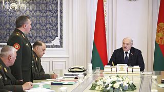 Le président bélarusse Alexandre Loukachenko, à Minsk, lundi 10 octobre 2022.