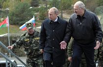 Президенты РФ и РБ Владимир Путин и Александр Лукашенко. Архивное фото