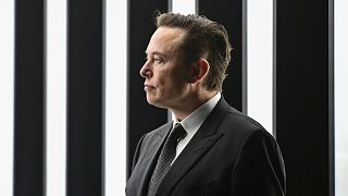 Elon Musk, Tesla CEO, attends the opening of the Tesla factory Berlin Brandenburg in Gruenheide, Germany, March 22, 2022