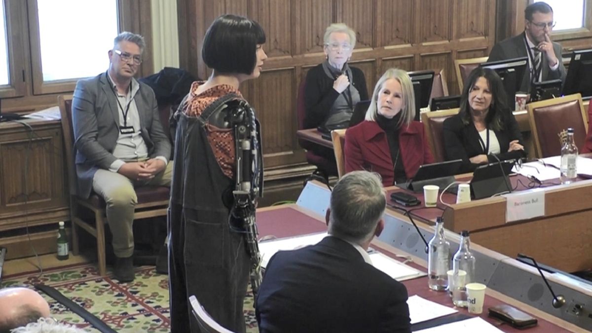Ai-Da addressed the House of Lords committee