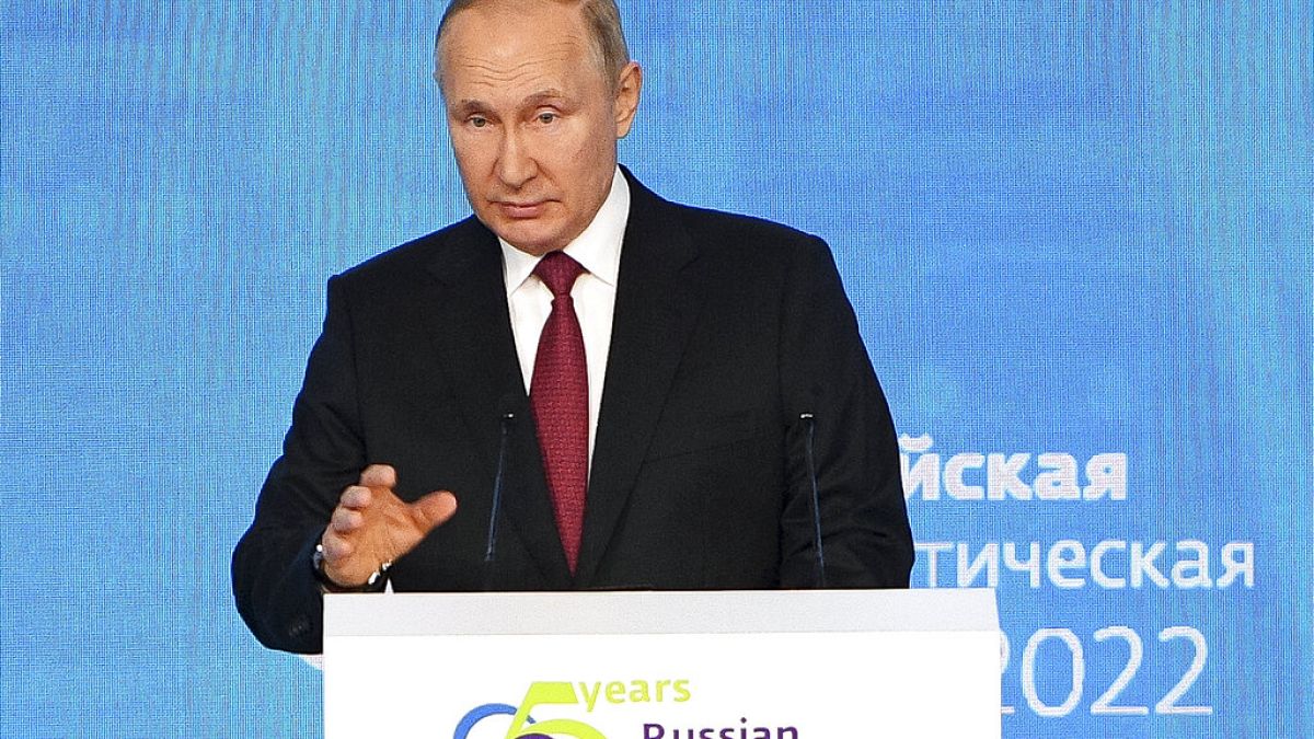 Vladimir Poutine lors du Forum de l'énergie à Moscou, Russie, 12/10/2023