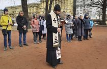 Russian Orthodox priest Father Grigory Mikhnov-Vaytenko in St Petersburg