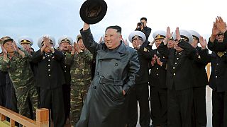 Der nordkoreanische Staatschef Kim Jong Un bei einer Zeremonie für die Ryonpho-Gewächshausfarm in der Provinz Süd-Hamgyong, am 10. Oktober 2022