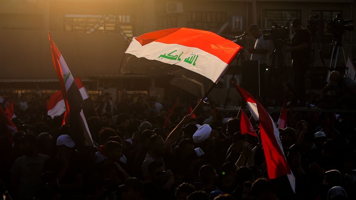 صورة أرشيفية من مظاهرة في العراق