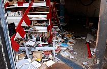 Damaged library of the French Institute in Ouagadougou on 12 October 2022