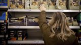 A customer shops for pasta at a Sainsbury's supermarket in Walthamstow, east London in February 2022