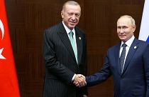 ملاقات روسای جمهوری روسیه و ترکیه در آستانه