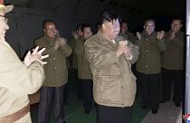 North Korean leader Kim Jong Un supervises tests of long-range cruise missiles at an undisclosed location, 12 October 2022