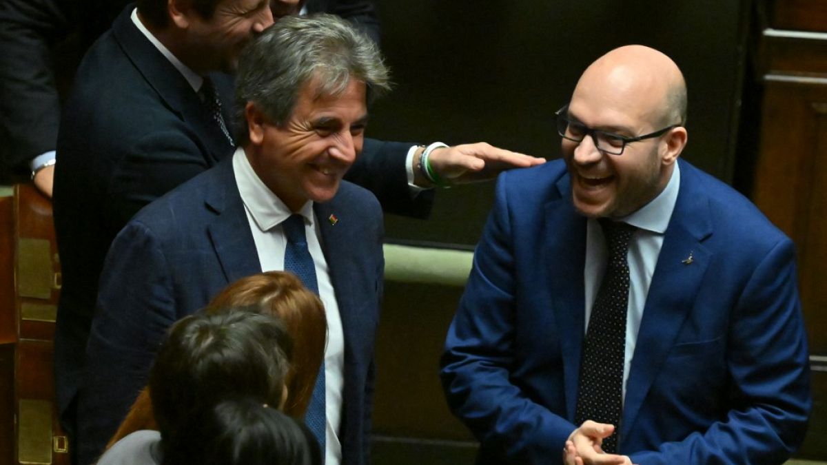 Lorenzo Fontana, a destra, il nuovo presidente della Camera