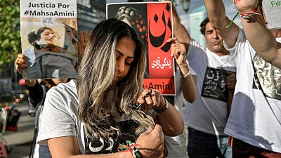 تظاهرات در حمایت از اعتراضات ایران، سانتیاگو، ۷ اکتبر ۲۰۲۲