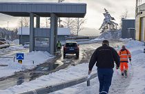 The Norwegian Customs office at the Orje border as officers perform checks on cars entering from Sweden, Feb. 8 2019.