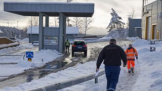 The Norwegian Customs office at the Orje border as officers perform checks on cars entering from Sweden, Feb. 8 2019.
