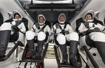 A bordo da cápsula estavam os  astronautas da NASA Bob Hines, Kiell Lindgren, Jessica Watkins e Samantha Cristoforetti