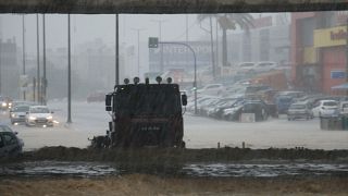 Πλημμυρισμένοι δρόμοι στο Ηράκλειο Κρήτης