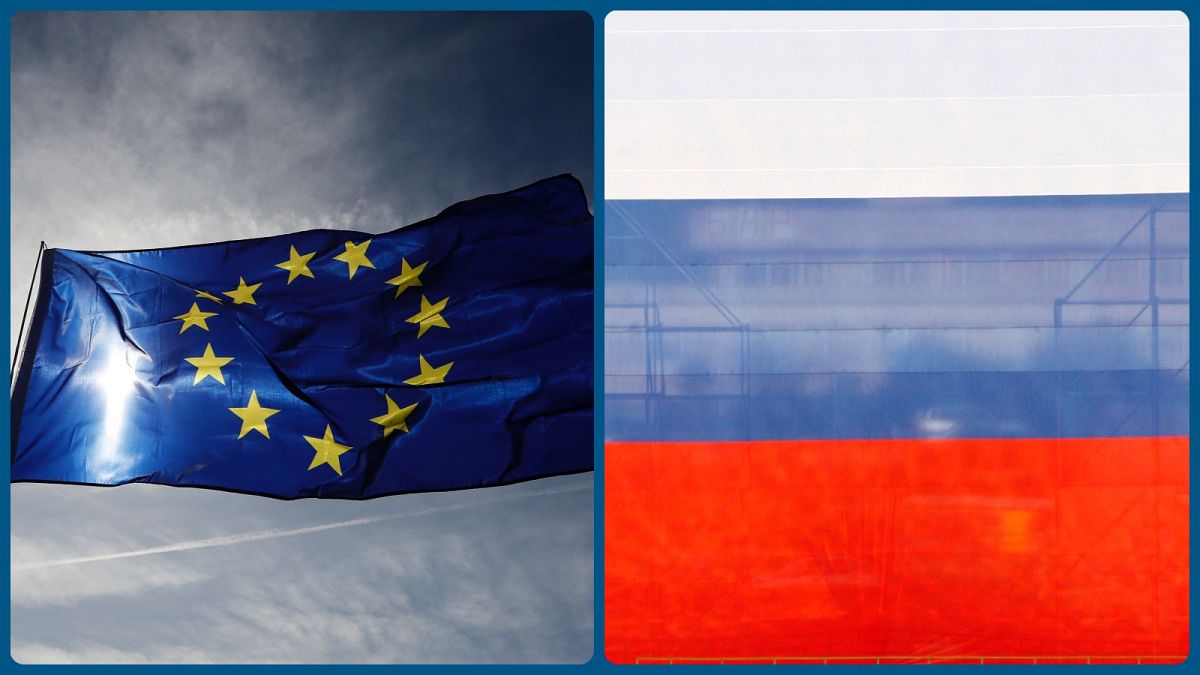 Az Európai Unió és Oroszország zászlaja
