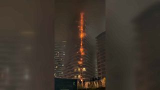 Handyvideo zeigt die aufsteigenden Flammen