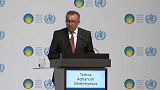 Capture photo du Directeur général de l'OMS, Tedros Adhanom Ghebreyesus le 16 octobre 2022 à Berlin.
