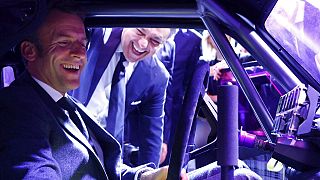 Emmanuel Macron au mondial de l'Automobile, Paris, le 17 octobre 2022
