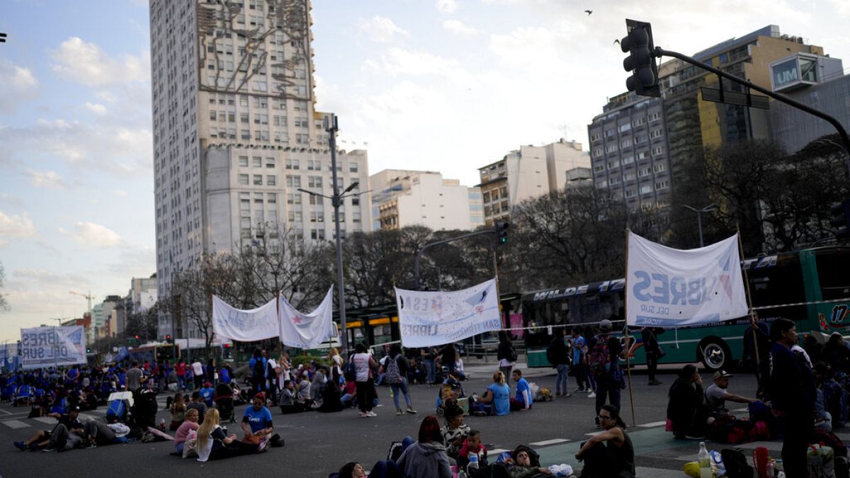 Protesta contra el aumento del coste de la vida en Buenos Aires (Argentina).