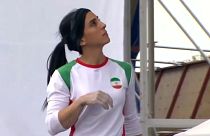 Elnaz Rekabi competing in Seoul