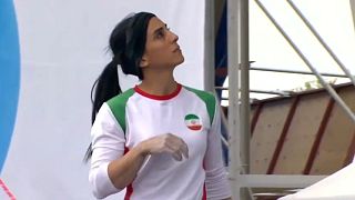 Elnaz Rekabi competing in South Korea