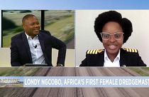 L- Jerry Fisayo-Bambi,   R- Londy Ngcobo, Africa's first female dredgemaster