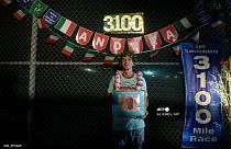 settembre 2021: Andrea Marcato festeggia la sua seconda vittoria alla penultima edizione della Sri Chinmoy race