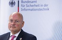 Arne Schönbohm lors d'une conférence sur les presse à Bonn, Allemagne, le lundi 8 août 2022.